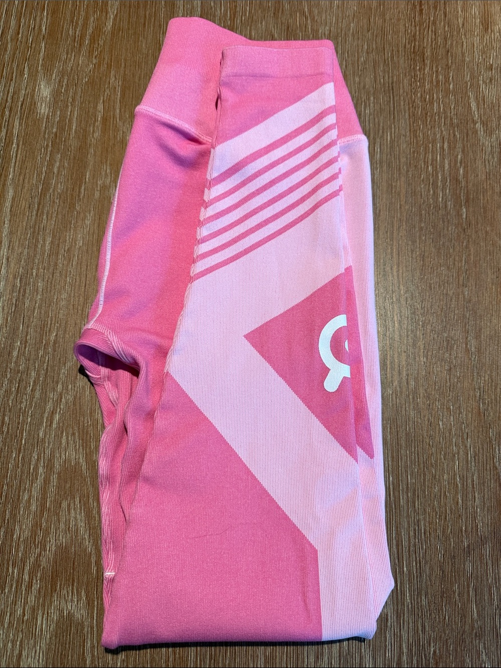 Peloton Two-Tone Pink Colorblock High Waisted Leggings L EUC